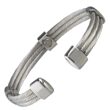 Trio Cable Stainless Magnetic Bracelet