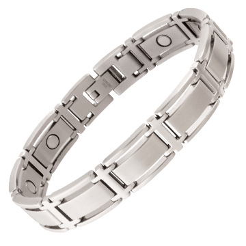 Executive Symmetry Silver Magnetic Bracelet 