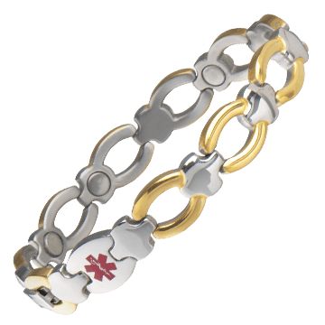 Ladies' Magnetic Med Id Bracelet - Diabetic