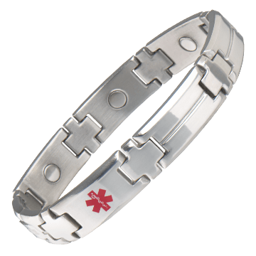 Men's Magnetic Med ID Bracelet - Diabetic