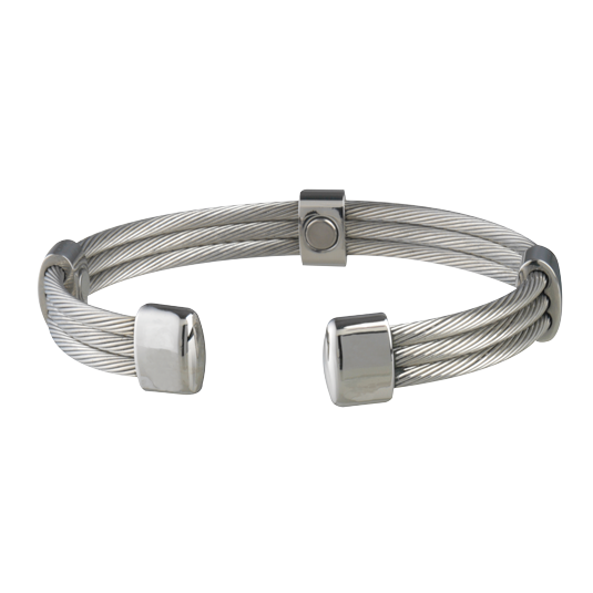 Trio Cable Stainless Magnetic Bracelet