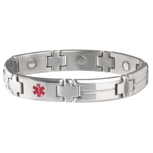 Men's Magnetic Med ID Bracelet - Diabetic